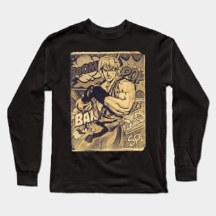 Ken Street Fighter Retro Comic Long Sleeve T-Shirt